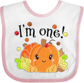inktastic I'm One- Pumpkin Birthday Autumn Baby Bib by Inktastic