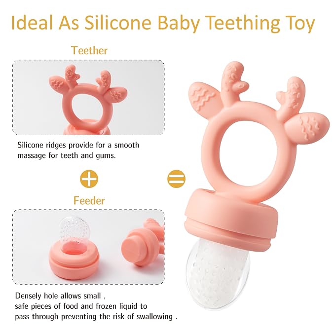 Baby Fruit Food Feeder with Breastmilk Popsicle Molds, Teething Toys Silicone - Image 2