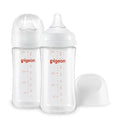 Pigeon Glass Nursing Bottle Wide Neck, Anti-Colic, Streamlined Body, Natural by PIGEON