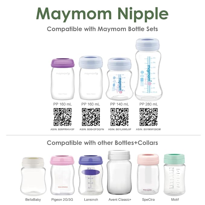 Maymom Wide-Mouth Milk Storage Collection Feeding Bottle - Image 6
