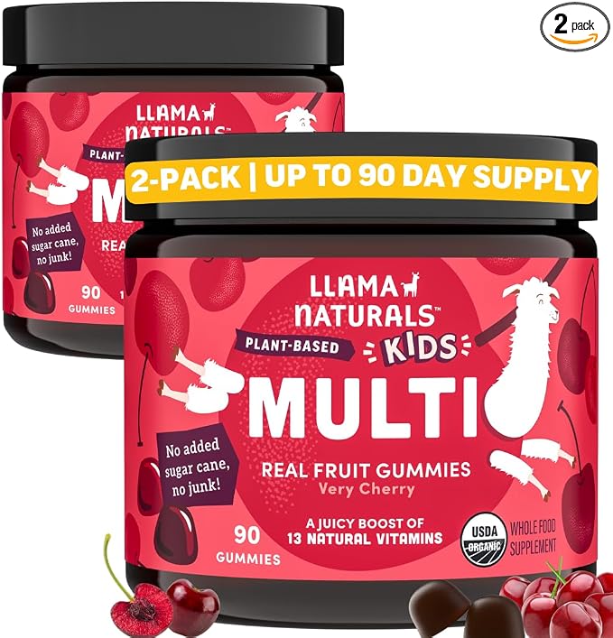 Llama Naturals Kids Multivitamin Gummies, Organic by LlamaNaturals