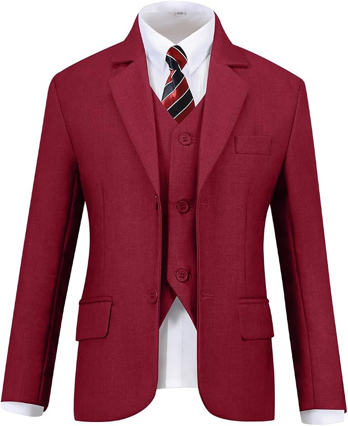 Visaccy Boys Suits Slim Fit Dress Clothes Ring Bearer Outfit - Image 3