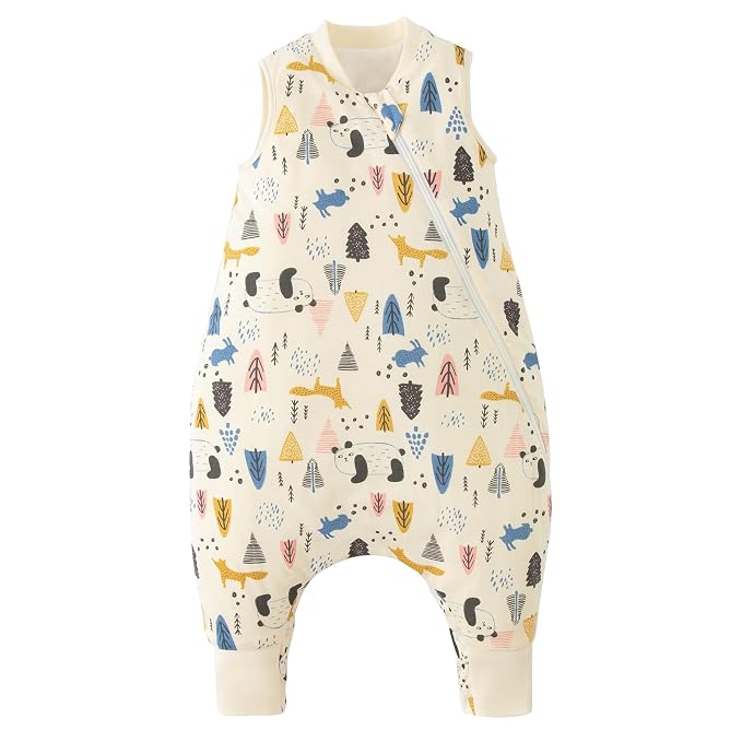 Duomiaomiao 1.5 TOG Toddler Sleep Sack 6-12 Months 100% Cotton Four Season Side by DuoMiaoMiao