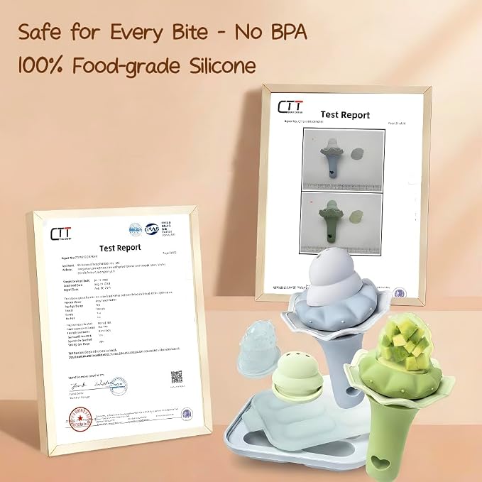 Moonkie Baby Fruit Feeder with Freezer Tray, BPA Free Silicone Food Feeder - Image 5