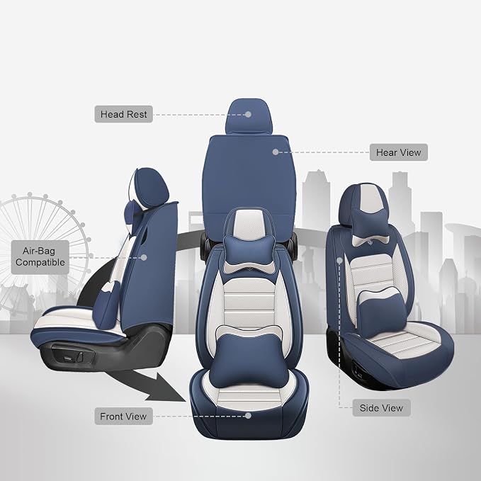 JOJ Car Seat Cover Fit for Toyota Highlander 2001-2025, 7 Seat Car Seat Cover - Image 4