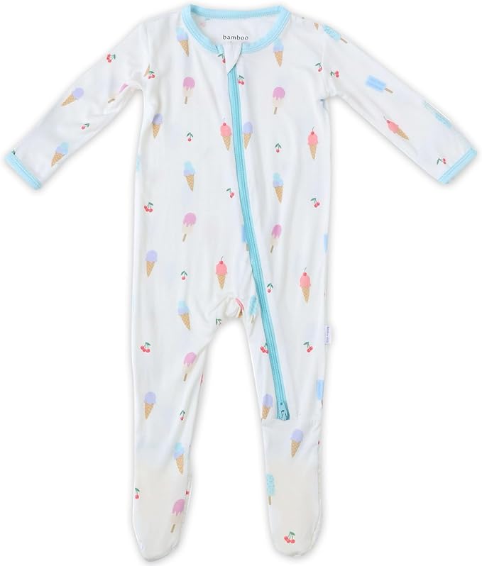 Bamboo Little Soft Baby Footie Pajamas, Baby Clothes, Newborn Sleepers by BambooLittle