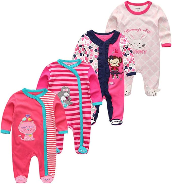 Kiddiezoom Baby and Toddler Boys'Snug Fit Footed One-Piece Romper Jumpsuit - Image 2
