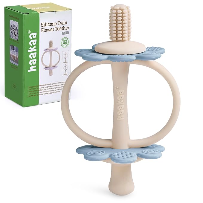 haakaa Silicone Baby Teether Toys, Nipple-Shaped End by haakaa