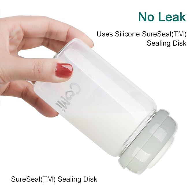 COMI Wide Neck Glass Breastmilk Collection n Storage Bottle, 6 Packs, 8oz - Image 4