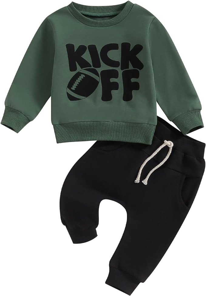 Kupretty Toddler Baby Boy Fall Winter Clothes Color Block Long Sleeve by Kupretty
