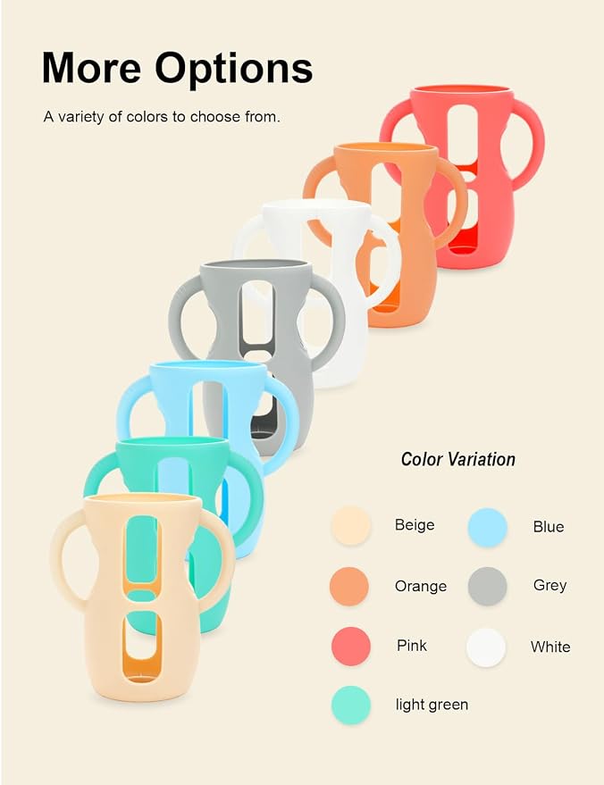 2-Pack Silicone Sleeves for Philips Avent Glass Bottles, BPA-Free - Image 6