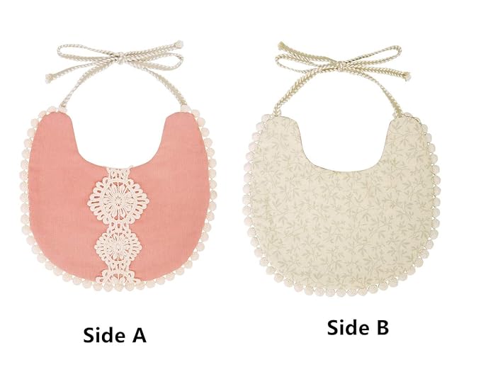 GZMM Baby Bib For Girls, Reversible Waterproof Handmade Natural Cotton Baby - Image 5