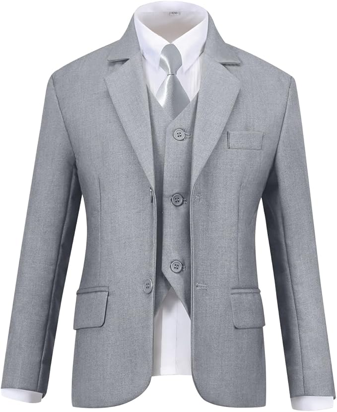 Visaccy Boys Suits Slim Fit Dress Clothes Ring Bearer Outfit - Image 3