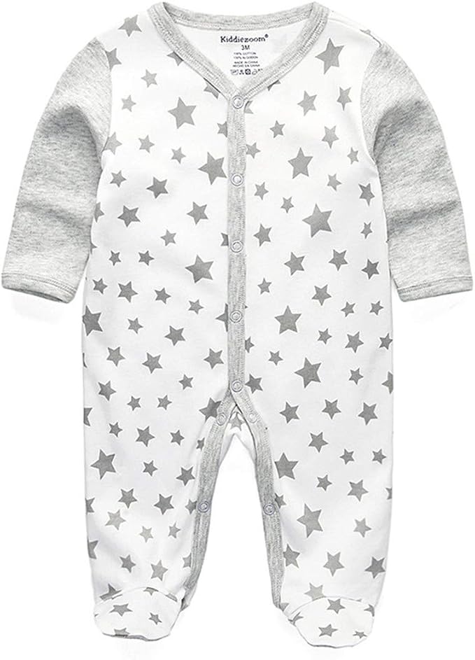 Kiddiezoom Baby and Toddler Boys'Snug Fit Footed One-Piece Romper Jumpsuit - Image 2