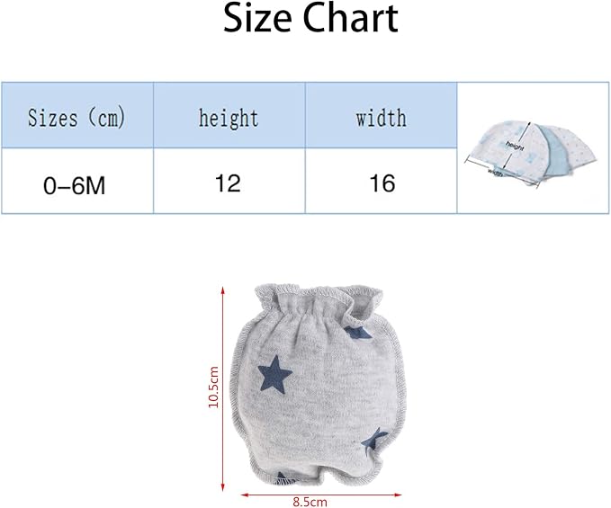 Baby Hat and Mittens Set Newborn Baby Hats Caps - Image 7
