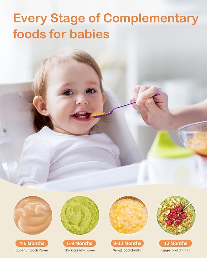 Baby Food Maker, HEYVALUE 13-in-1 Food Processor Set, Baby Puree Blender - Image 4