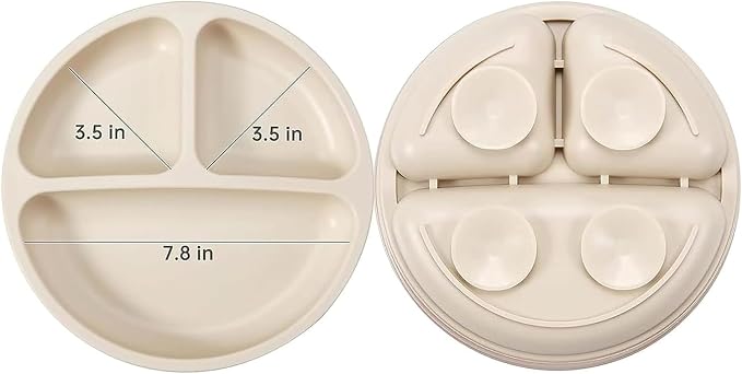 PandaEar 9-Piece Toddler Plates & Utensils Set, Silicone Baby Feeding Set - Image 3