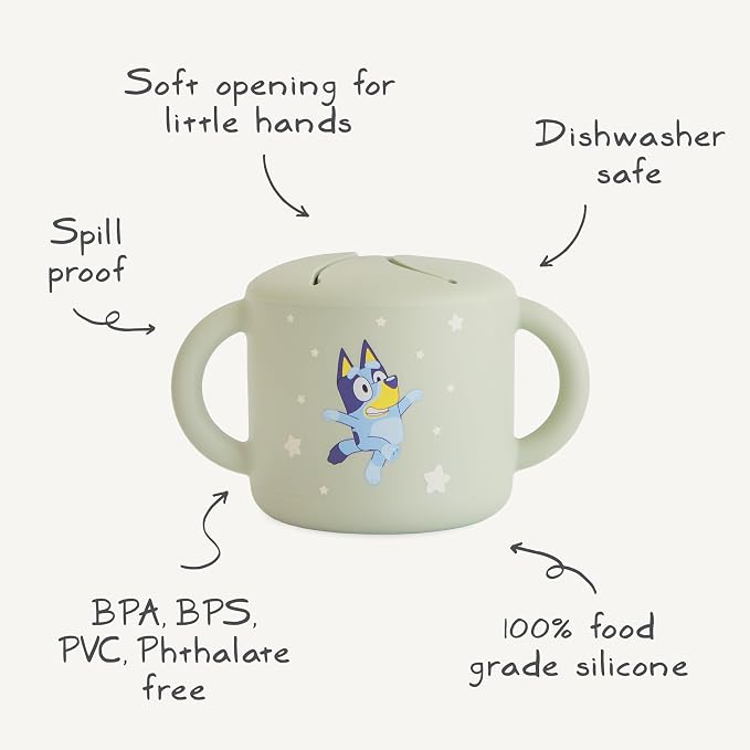 mushie x Bluey Silicone Snack Cup | Spill Proof Food Container - Image 4