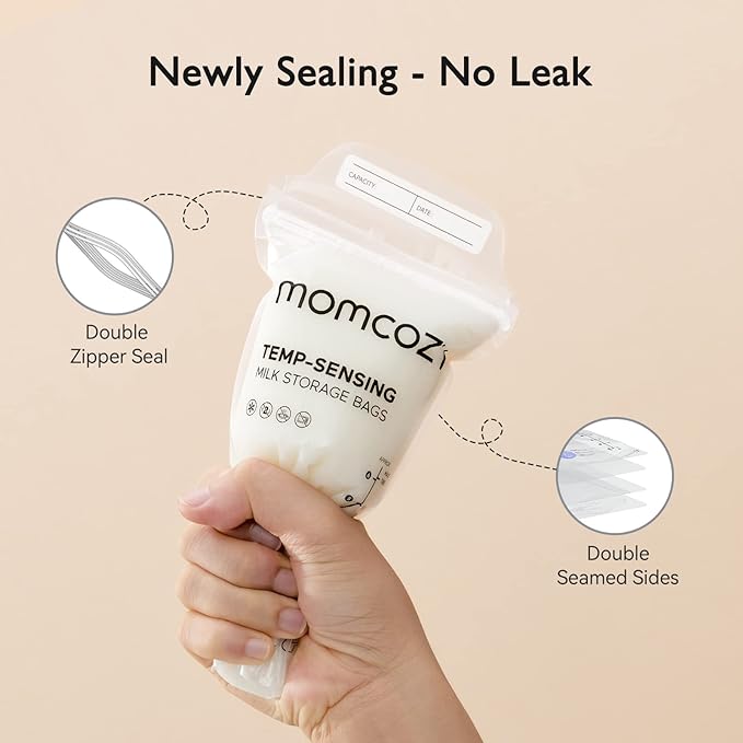 Momcozy Breastmilk Storing Bags, Temp-Sensing Discoloration Milk Storing Bags - Image 3