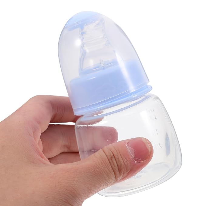 Kisangel Mini Baby Bottles 3pcs Baby Bottle Plastic Travel Food Feeder - Image 3