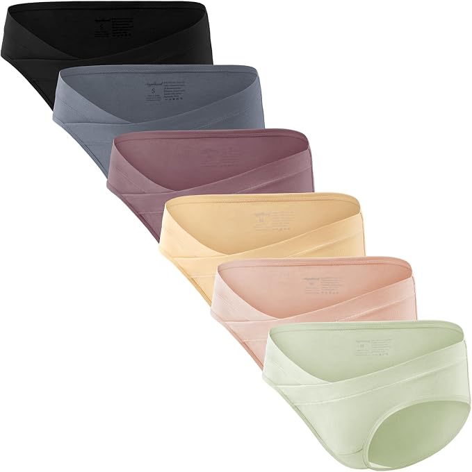 Angelhood 6 Pack Womens Cotton Maternity Underwear, Healthy Maternity Pregnancy by Angelhood