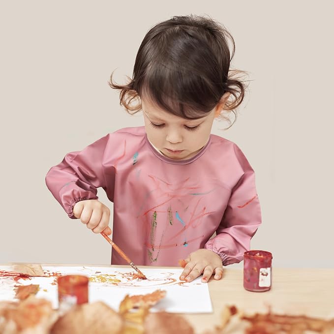 4 Pack Long Sleeve Bib, Waterproof Sleeved Smock - Image 5