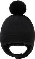 Baby Beanie Hat Pom Full Hood Hat Toddler Winter Hat Fleece Earflap Cap by Otoyzy
