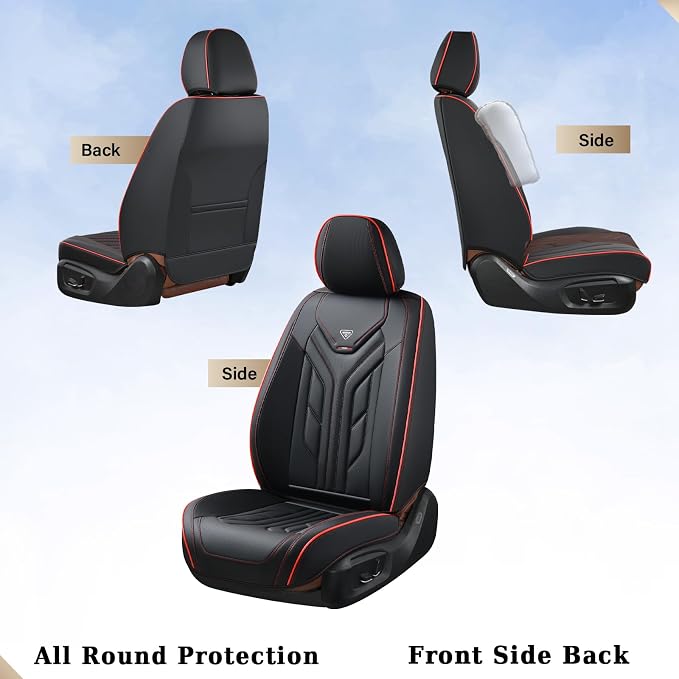 Coverado Seat Covers, Car Seat Covers Full Set, Leather Seat Covers - Image 5