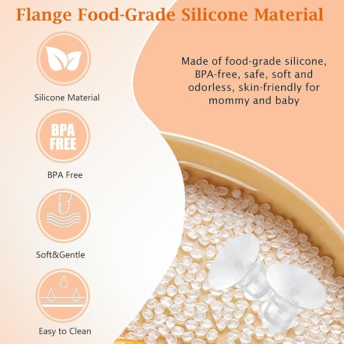 Flange Inserts 10PCS 13/15mm*5, 24mm Breast Pump Shields/Flanges Compatible - Image 5