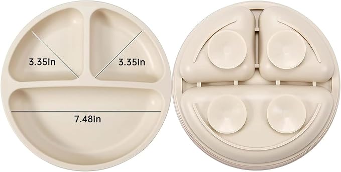 PandaEar 6 Pack Toddler Plates and Utensils Set, 2 Pack Silicone Baby Plates - Image 5