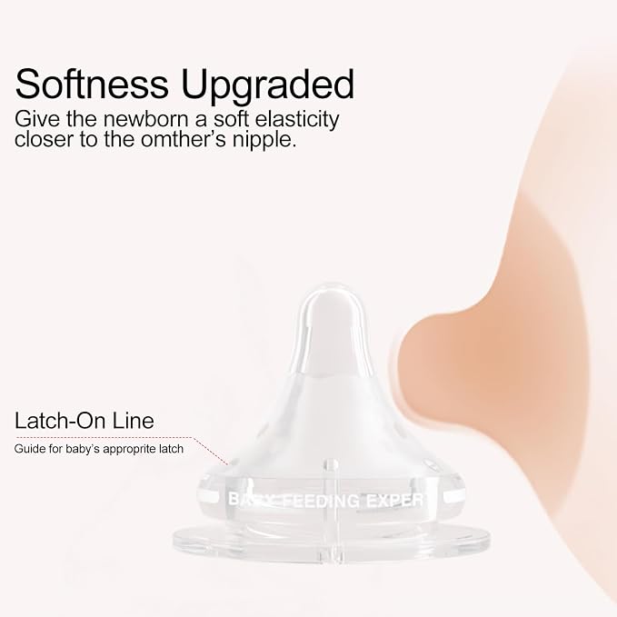 Natural Glass Baby Bottles Gentle & Extra Slow Flow, Newborn Breastfeeding - Image 6
