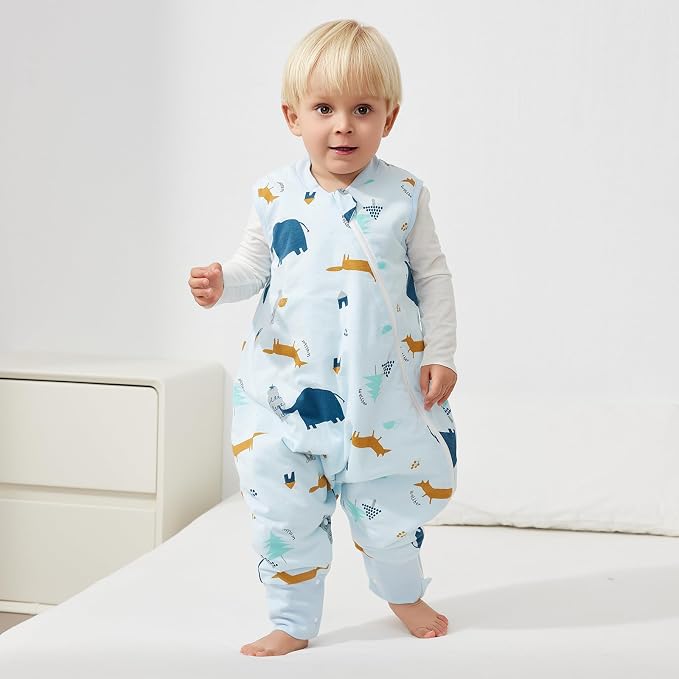 Duomiaomiao 2.5 TOG Toddler Sleep Sack 3-4T 100% Cotton Winter Side Open Zipper - Image 3