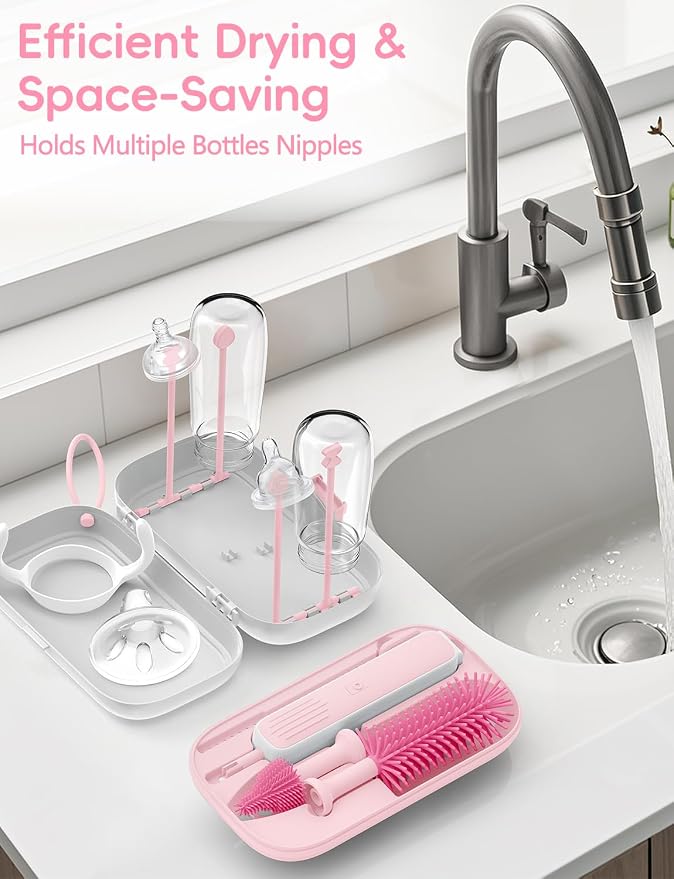 Electric Baby Bottle Brush Cleaner, Baby Travel Bottle Cleaner Kit- 2000mAh - Image 3