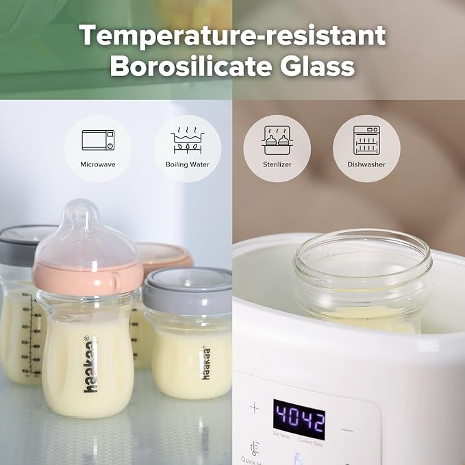 haakaa Gen.3 Natural Glass Baby Bottle 6.3 oz.180ml - Image 6