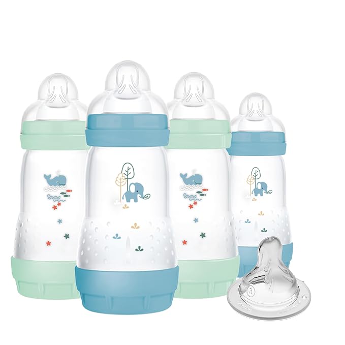 MAM 9oz Easy Start Anti-Colic Baby Bottles, Medium Flow by MAMBabyUSA