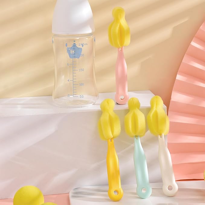 Sponge Bottle Brush 12 PCS Sponge Nipple Brushes Baby Bottle Nipple Cleaning - Image 8