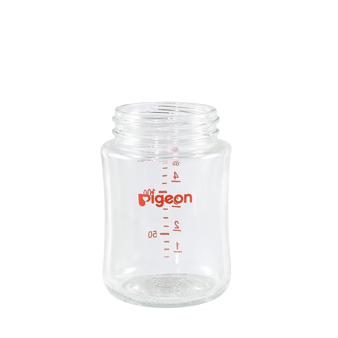 Pigeon Glass Nursing Bottle Wide Neck, Nurture & Nest, Anti-Colic, Streamlined - Image 3