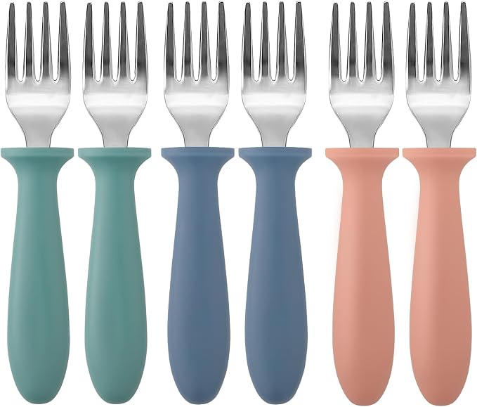 Pimoys 6-Pack Stainless Steel Toddler Forks Baby & Kids Utensils by PimoysLivingNecessities