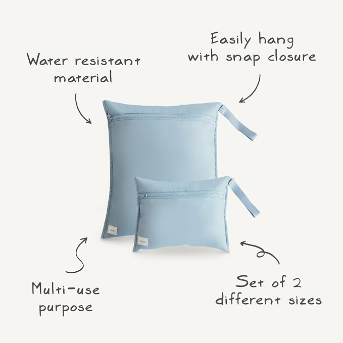 mushie Water Resistant Wet Bags | Large & Small Reusable Storage Bag - Image 7