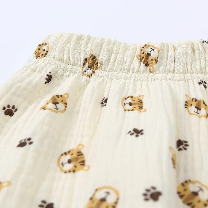 MYGBCPJS Baby Boys Girls Cotton Linen Trousers Kids Casual Ankle Pants Loose - Image 4