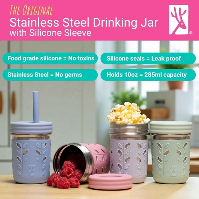 Elk and Friends 14oz Stainless Steel Kids + Toddler Drinking Cups | The - Image 2
