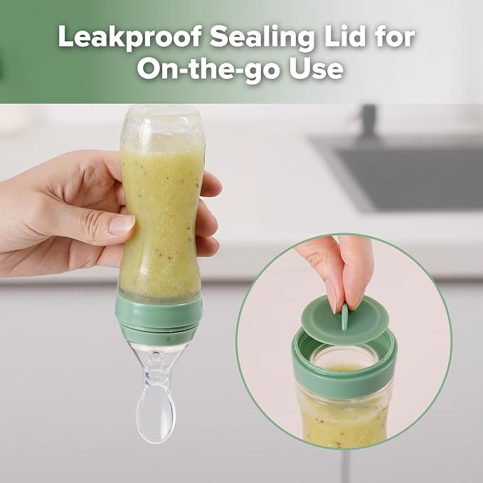 Haakaa Silicone Baby Food Dispensing Spoon Feeder 4oz - Image 6
