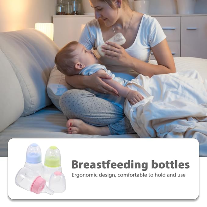 Kisangel Newborn Baby Bottles 6pcs Miniature Plastic Rice Feeder Mini Food - Image 3