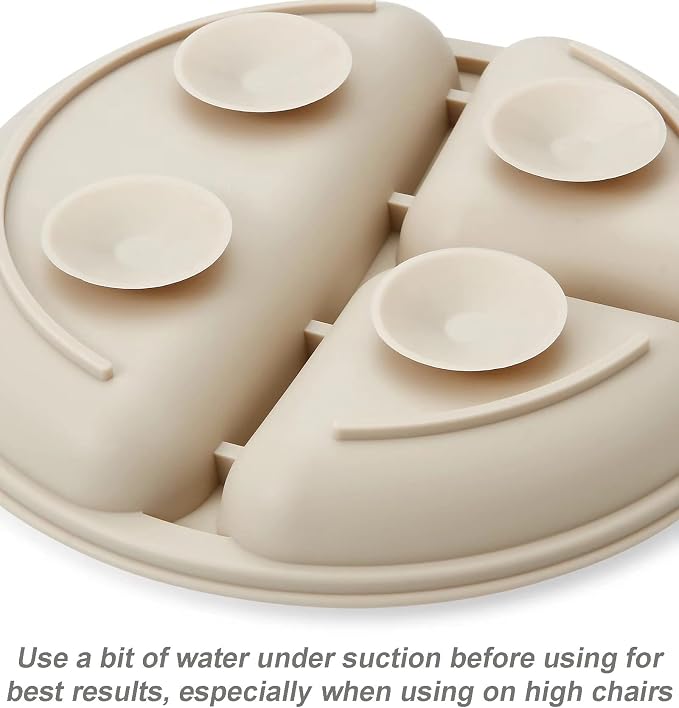 PandaEar Silicone Baby Feeding Set| 2 Pack Silicone Divided Suction Plate and 2 - Image 5