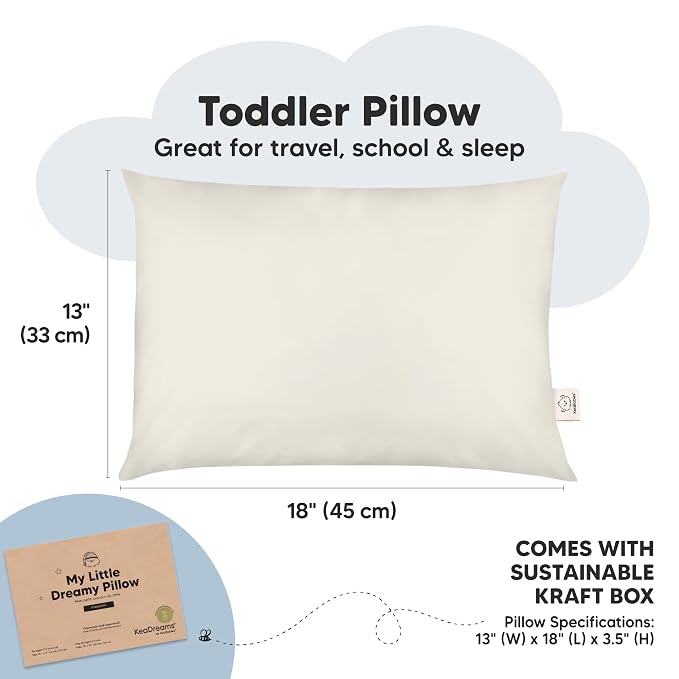 KeaBabies 2-Pack Toddler Pillow 13x18 - Image 3