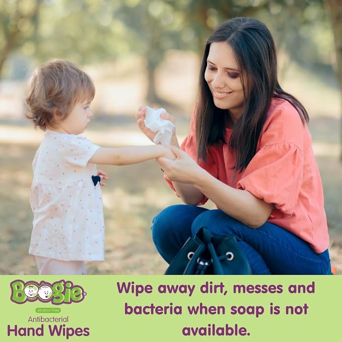 Boogie Antibacterial Hand Wipes by Boogie, Alcohol Free, Hypoallergenic and - Image 2