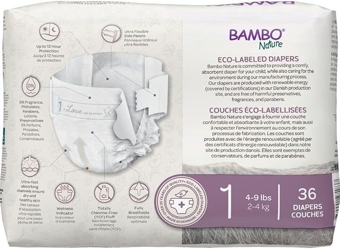 Bambo Nature Hypoallergenic Dream Baby Diapers, Premium Eco-Labeled Sustainable - Image 9