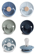 FRIGG SilkySoft Silicone Baby Pacifier 6-Pack Endless Sea | Made in Denmark | by mushie