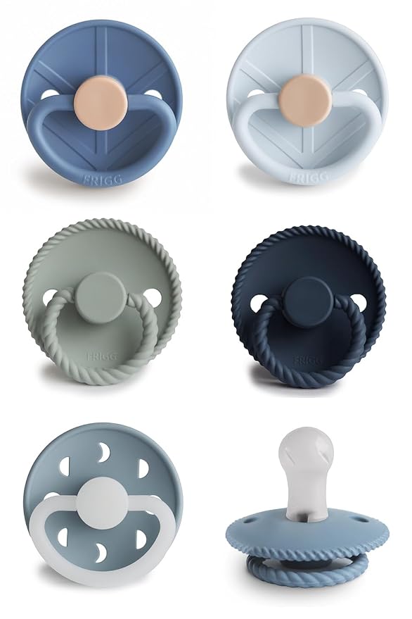 FRIGG SilkySoft Silicone Baby Pacifier 6-Pack Endless Sea | Made in Denmark | by mushie