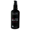 Glow Organics Belly Oil for Pregnancy, Prevents Stretch Marks & Scars, Organic by Glow+Organics